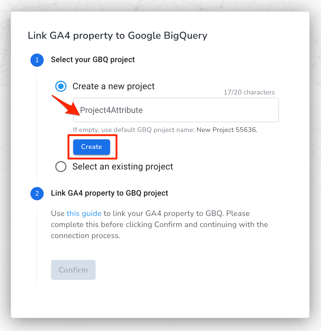 How to Connect to Attribute Using GBQ