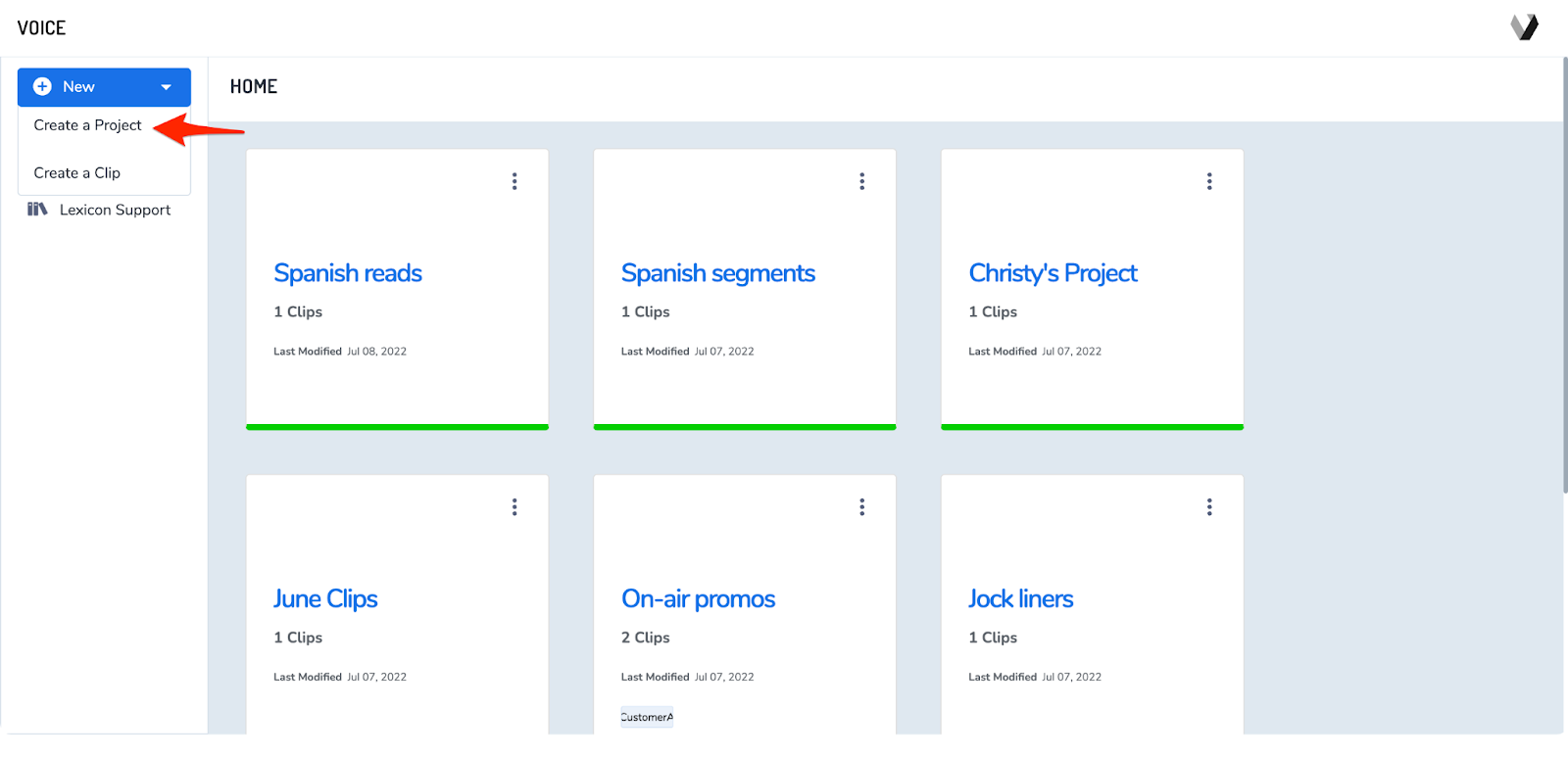 Create a project
