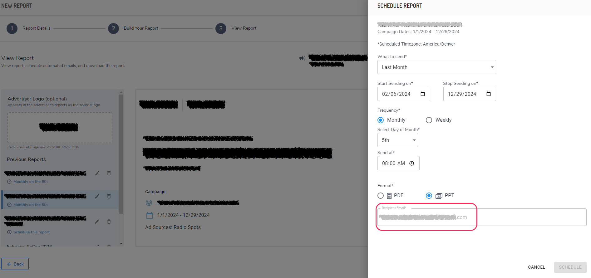 Scheduled Campaign Report Email is Not Delivered