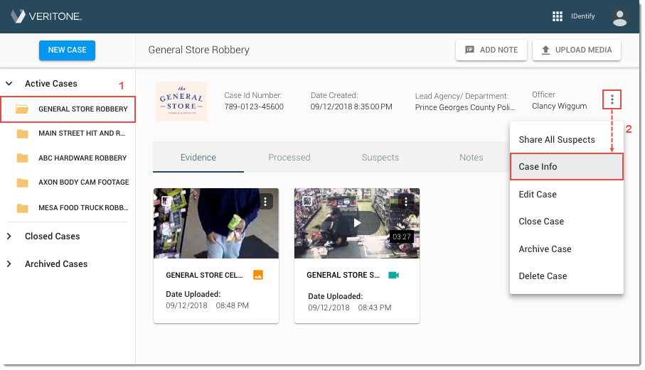 IDentify: How to View Case Information