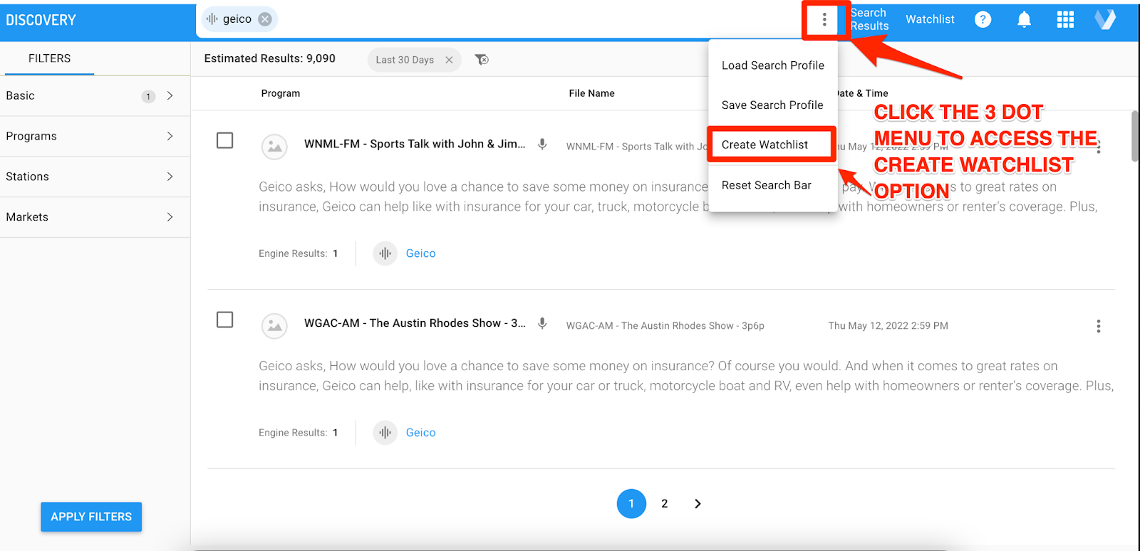 How to Create a One-Click Watchlist