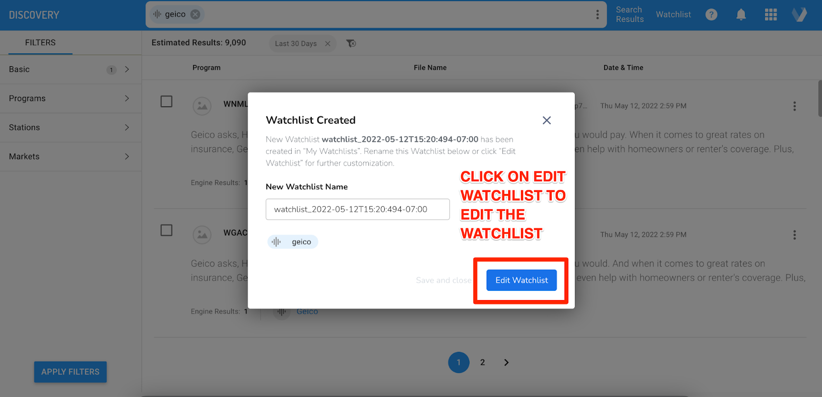 How to Create a One-Click Watchlist