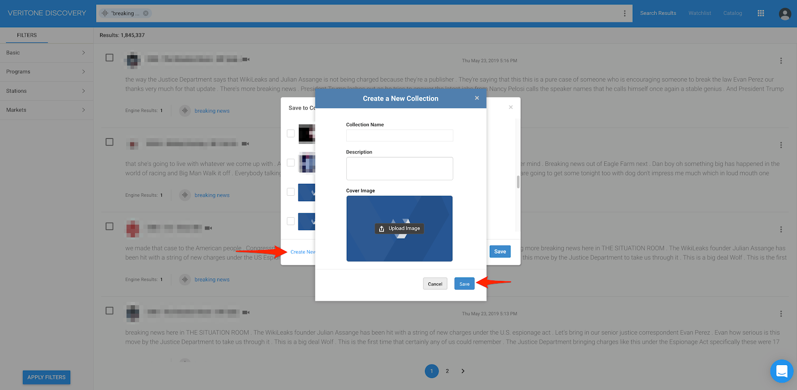 How to Add a Discovery search result to a Collection