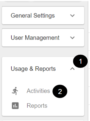 How do I view a user's download activity?