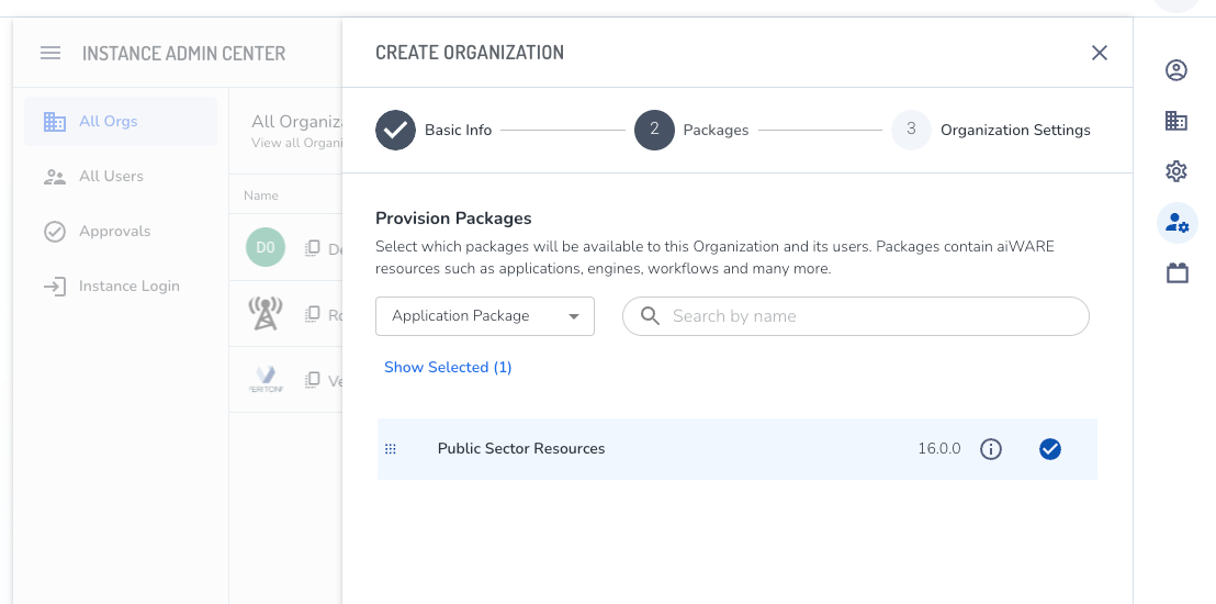 Create your first organization