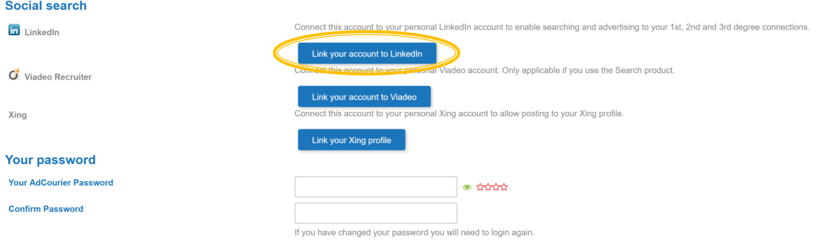 How can I activate my own LinkedIn Social Status?