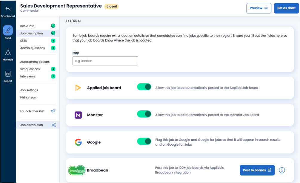 ATS - Applied Posting Process