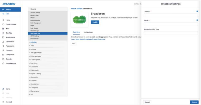 JobAdder Set up Process