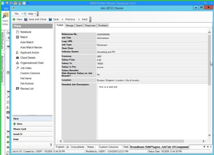 RDB ProNet - How to Post Adverts and Manage Adverts