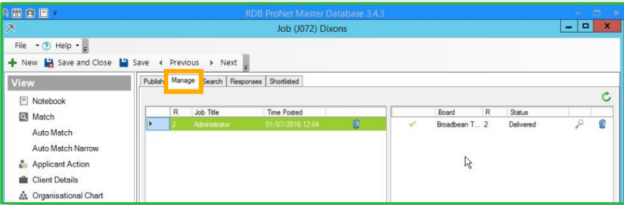 RDB ProNet - How to Post Adverts and Manage Adverts