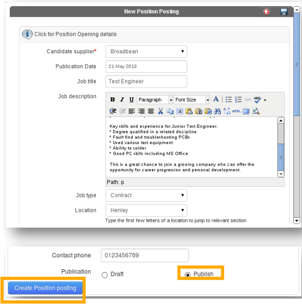ATS - Changeworknow Posting Process
