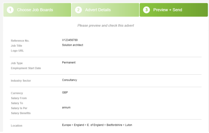 ATS Applied posting process